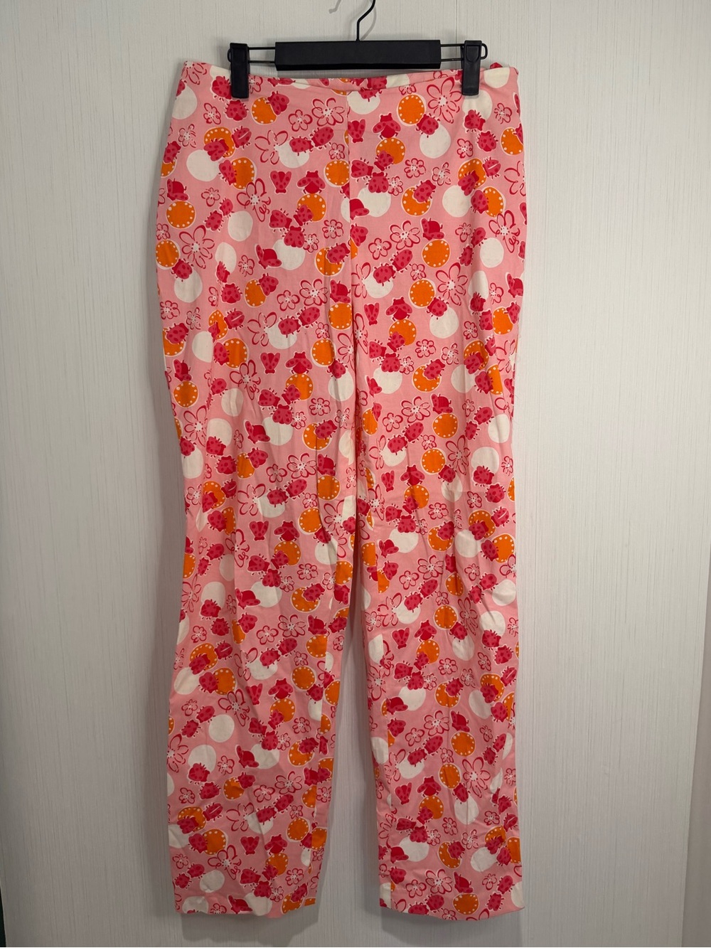 Lilly Pulitzer Vintage Ladybug Pixie Pants. Size 6. Pink. Orange. White.